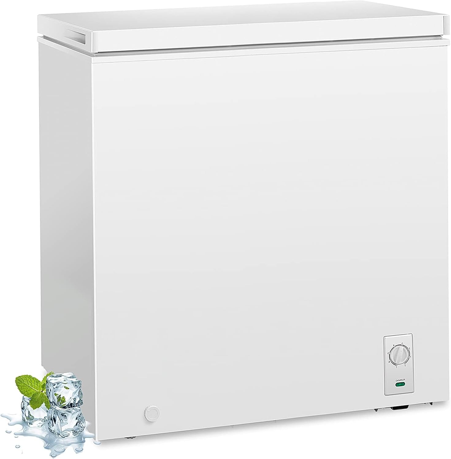 Antarctic Star 7.0 Cu. ft Chest Freezer 6.8℉to -4℉ Free Standing Top open Door Compact Freezer with Adjustable Temperature Defrost Water Drain/Power Saving White