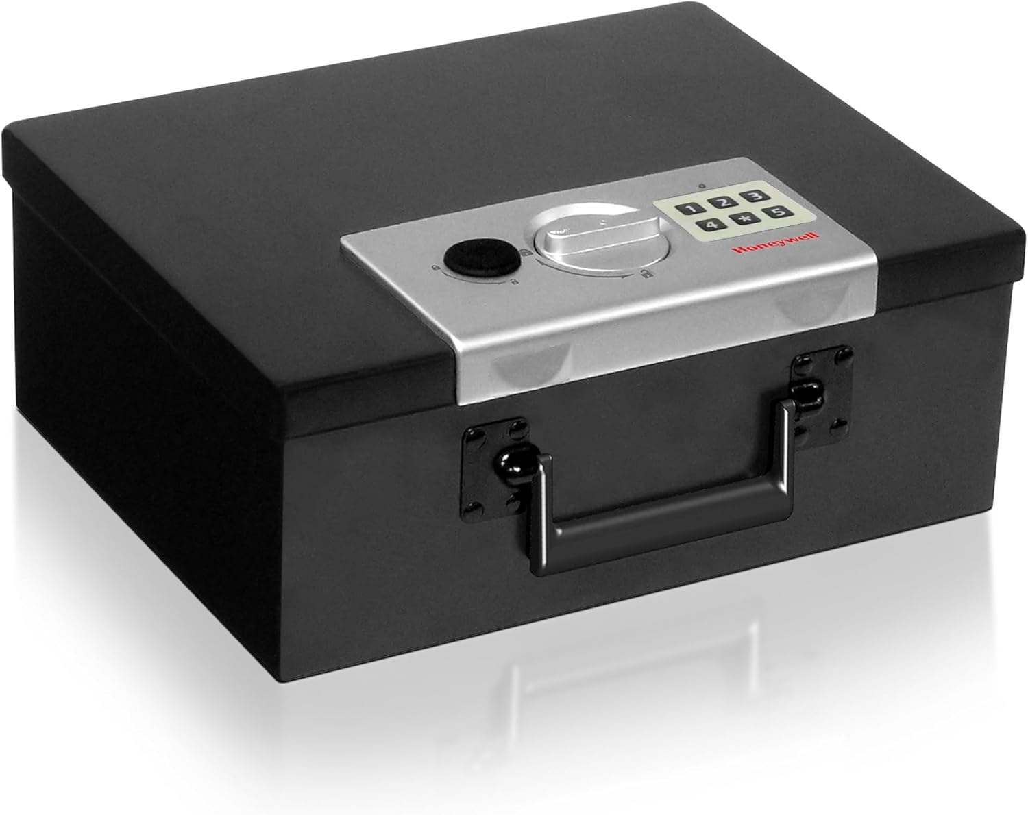 Honeywell Safes & Door Locks - Hideable Small Safe Box - Fire Resistant Document Safety Box for Home - Steel Security Digital Code Lock for Personal Items, Jewelry, Money Safe - 0.26-CU - Black - 6108