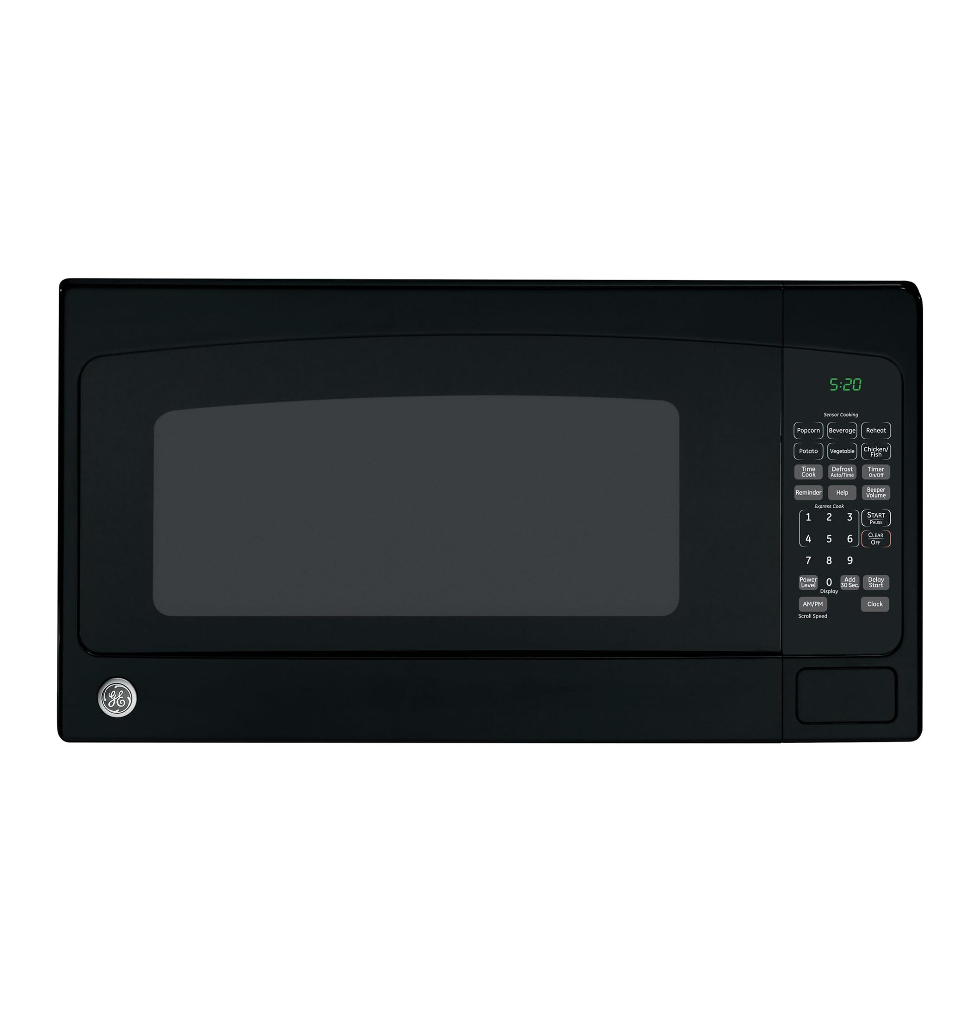 GE Countertop Microwave Oven,1, 200-watt Capacity, 2.0 Cubic Ft., 8 Auto Setting Cooking Settings, Child-Lock Technology, Kitchen Essentials for the Countertop, Dorm Room or Apartment, Stainless Steel