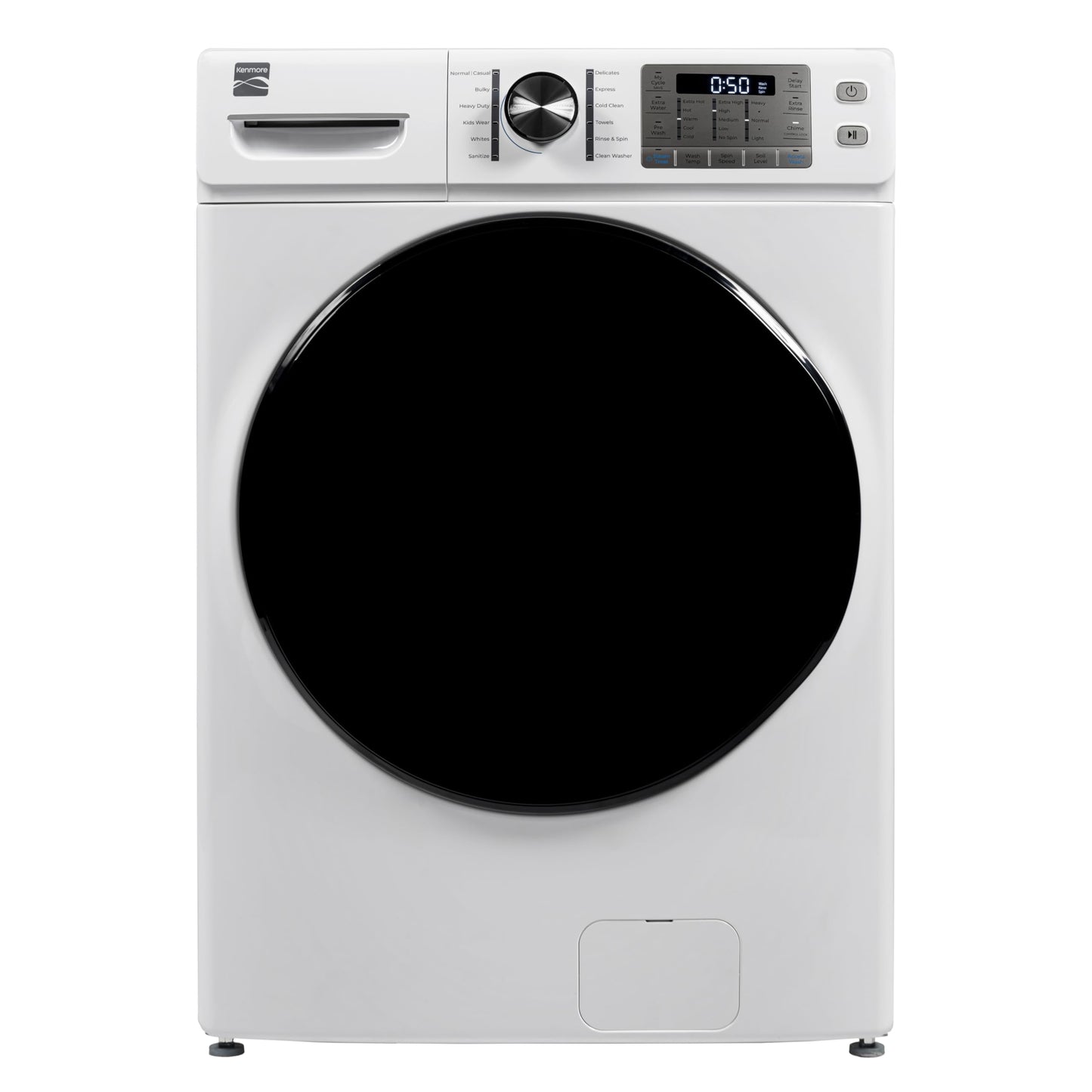 Kenmore 4.5 cu. ft. Front Load Washer with Stain Removing Steam Treatment - Reduce Laundry Time with Accela Wash - LED - ENERGY STAR Certified - Metallic Silver