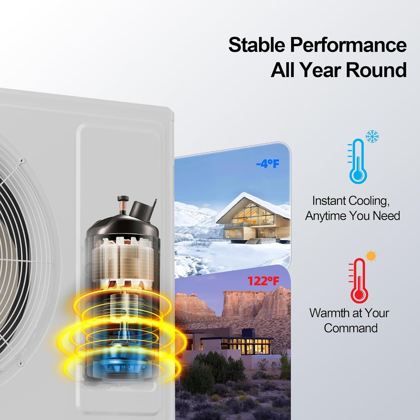 12000 BTU Mini Split AC/Heating System,19 SEER2 110/120V Energy Efficient Ductless Inverter System,Cools Up to 750 Sq.Ft with Pre-Charged Condenser,Heat Pump & Installation Kits