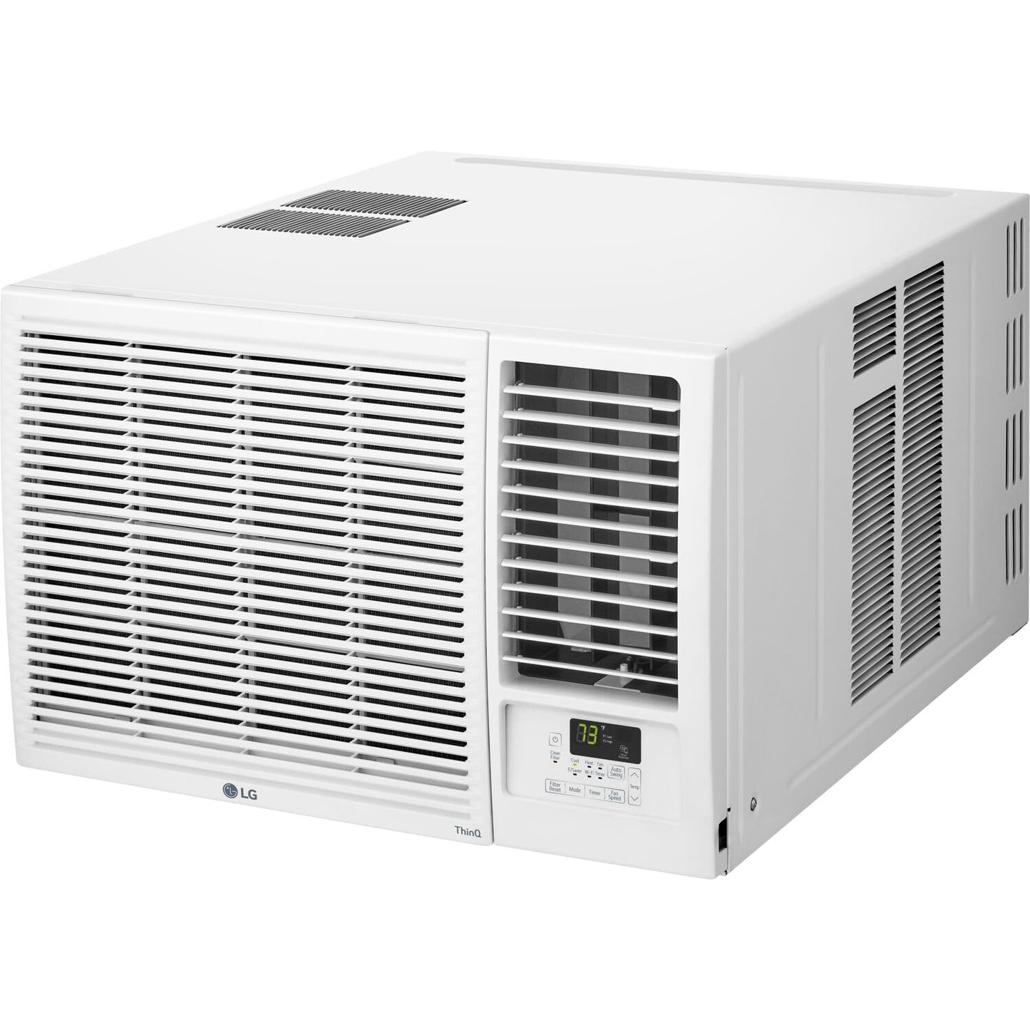 LG 18,000 BTU Heat and Cool Window Air Conditioner with WiFi Controls, Smart Temperature Control for Rooms up to 1,000 Sq. Ft., White