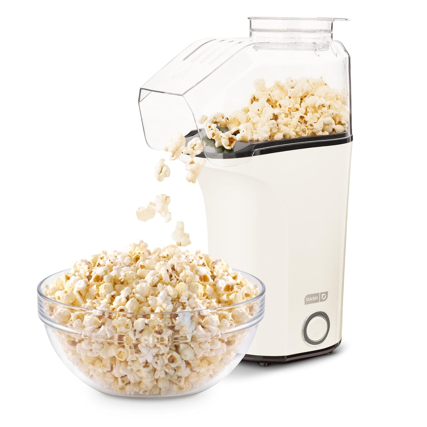 DASH Hot Air Popcorn Popper Maker with Measuring Cup to Portion Popping Corn Kernels + Melt Butter, 16 Cups - Aqua