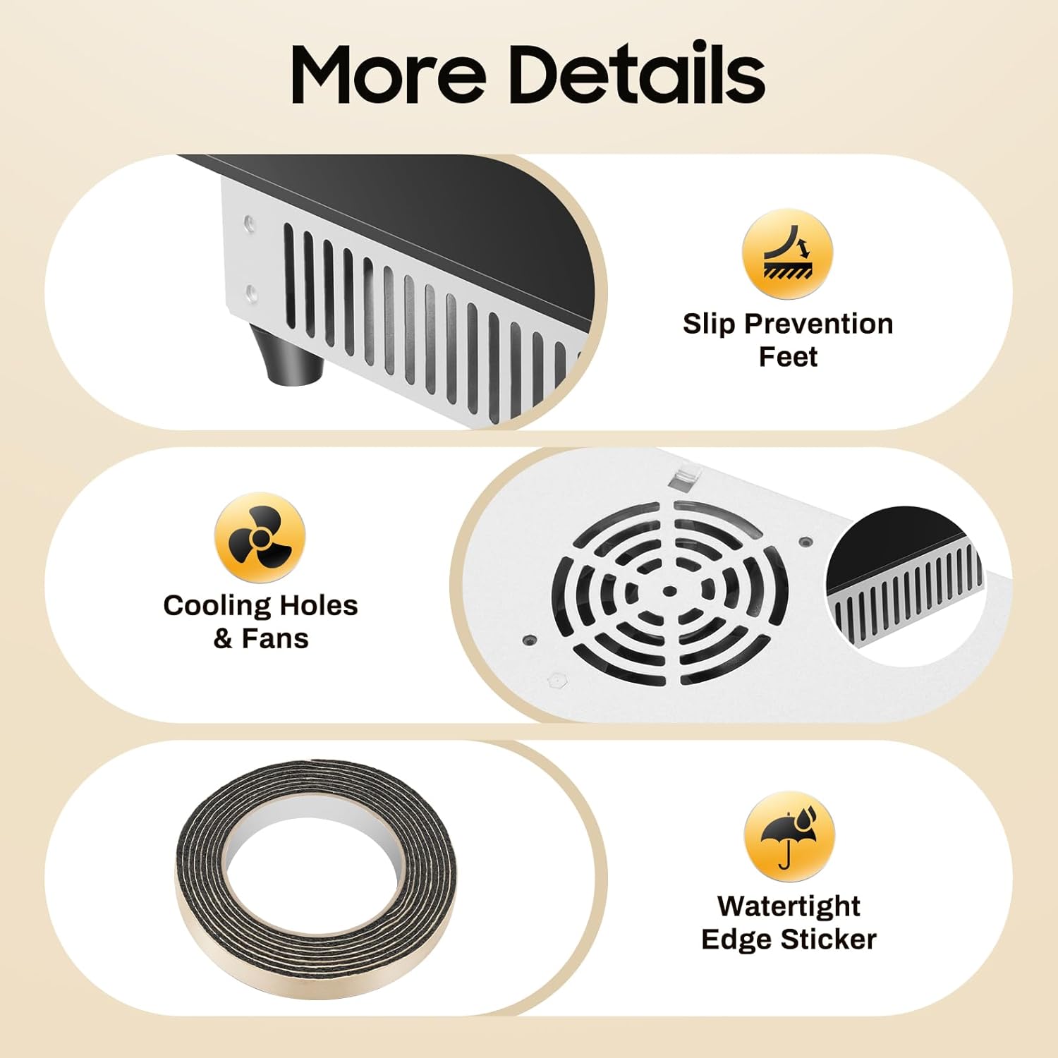 4 Burner Electric Cooktop 110V, 23 Inch Electric Stove Countertop & Built-in, 3000W Ceramic Stove Top with 9 Heating Level, Child Lock, Timer, Hard Wire, No Plug