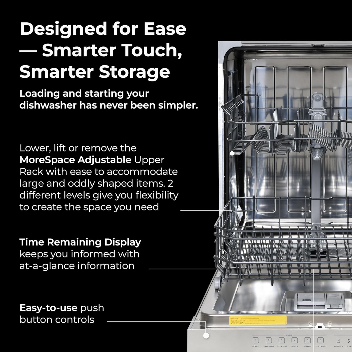 Kenmore 22-14585 24" Built-In Dishwasher - UltraWash, SmartWash, Sanitize Rinse, SmartDry, and Leak Detection - 14 Place Settings - 57 DBA - ENERGY STAR Certified - 24" - Stainless Steel