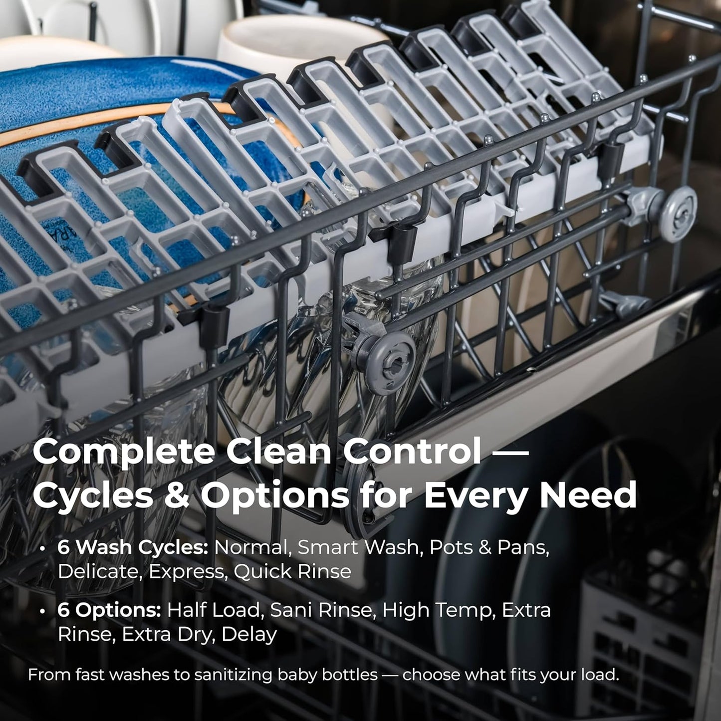 Kenmore 22-14585 24" Built-In Dishwasher - UltraWash, SmartWash, Sanitize Rinse, SmartDry, and Leak Detection - 14 Place Settings - 57 DBA - ENERGY STAR Certified - 24" - Stainless Steel