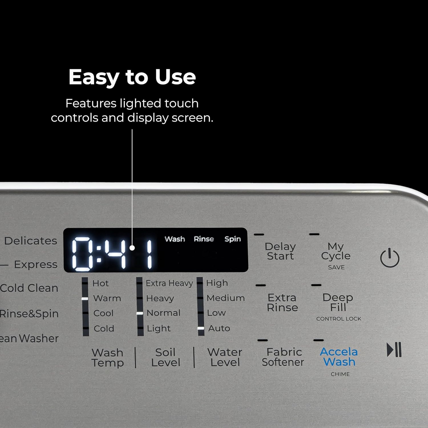 Kenmore 4.5 cu. ft. Top Load Washer with Triple Action Impeller for Tough Dirt & Stains-Reduce Laundry Time with Accela and Express Wash-LED, White