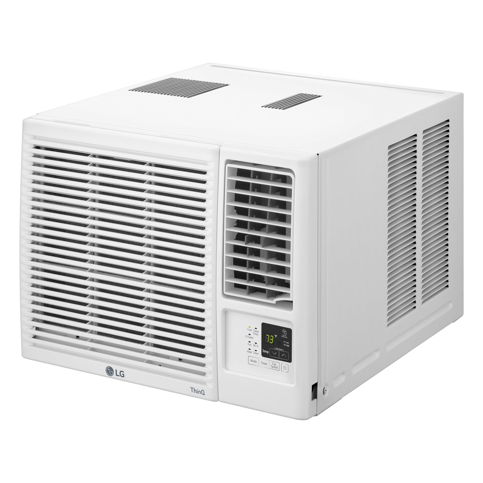 LG 18,000 BTU Heat and Cool Window Air Conditioner with WiFi Controls, Smart Temperature Control for Rooms up to 1,000 Sq. Ft., White