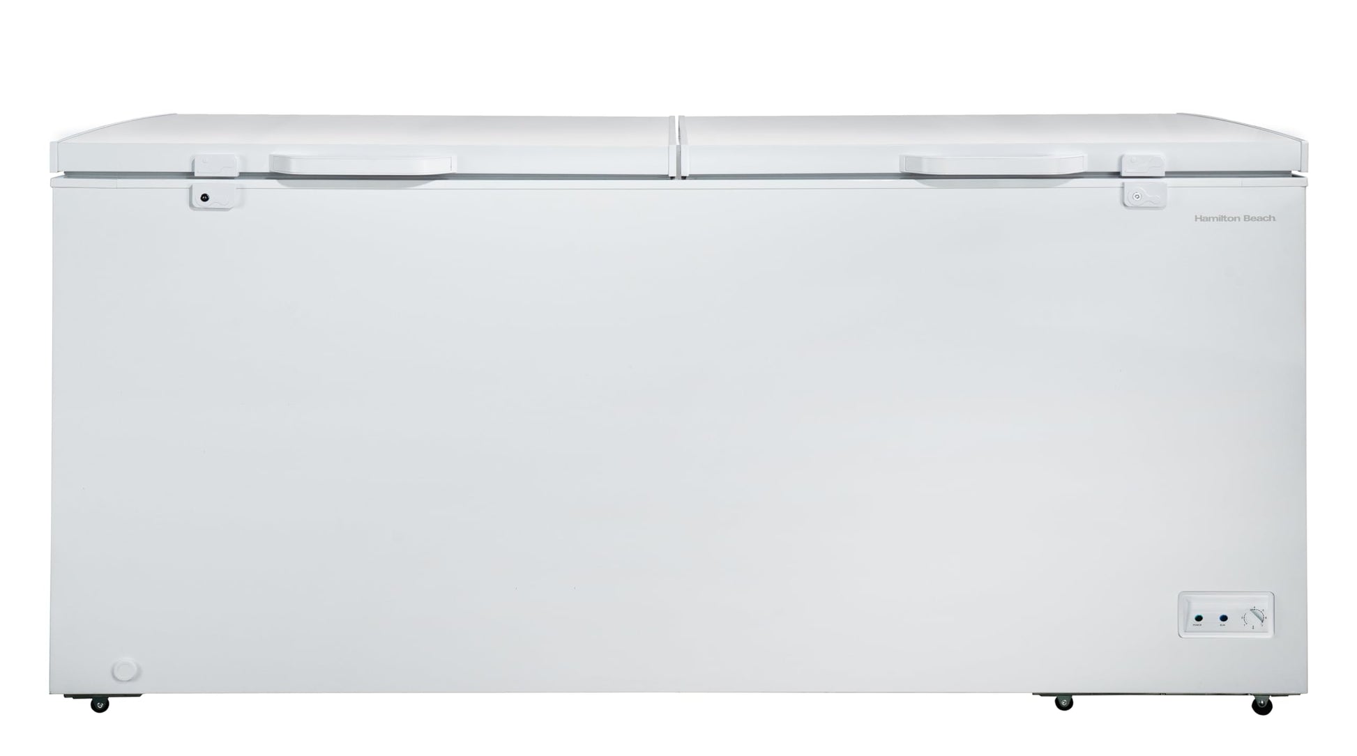 14 cu ft Chest Freezer - White, Large Storage for Families, Space-Saving Flat Back, Front Drain, Garage Ready - By Hamilton Beach