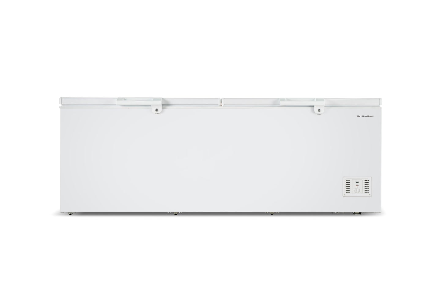 14 cu ft Chest Freezer - White, Large Storage for Families, Space-Saving Flat Back, Front Drain, Garage Ready - By Hamilton Beach