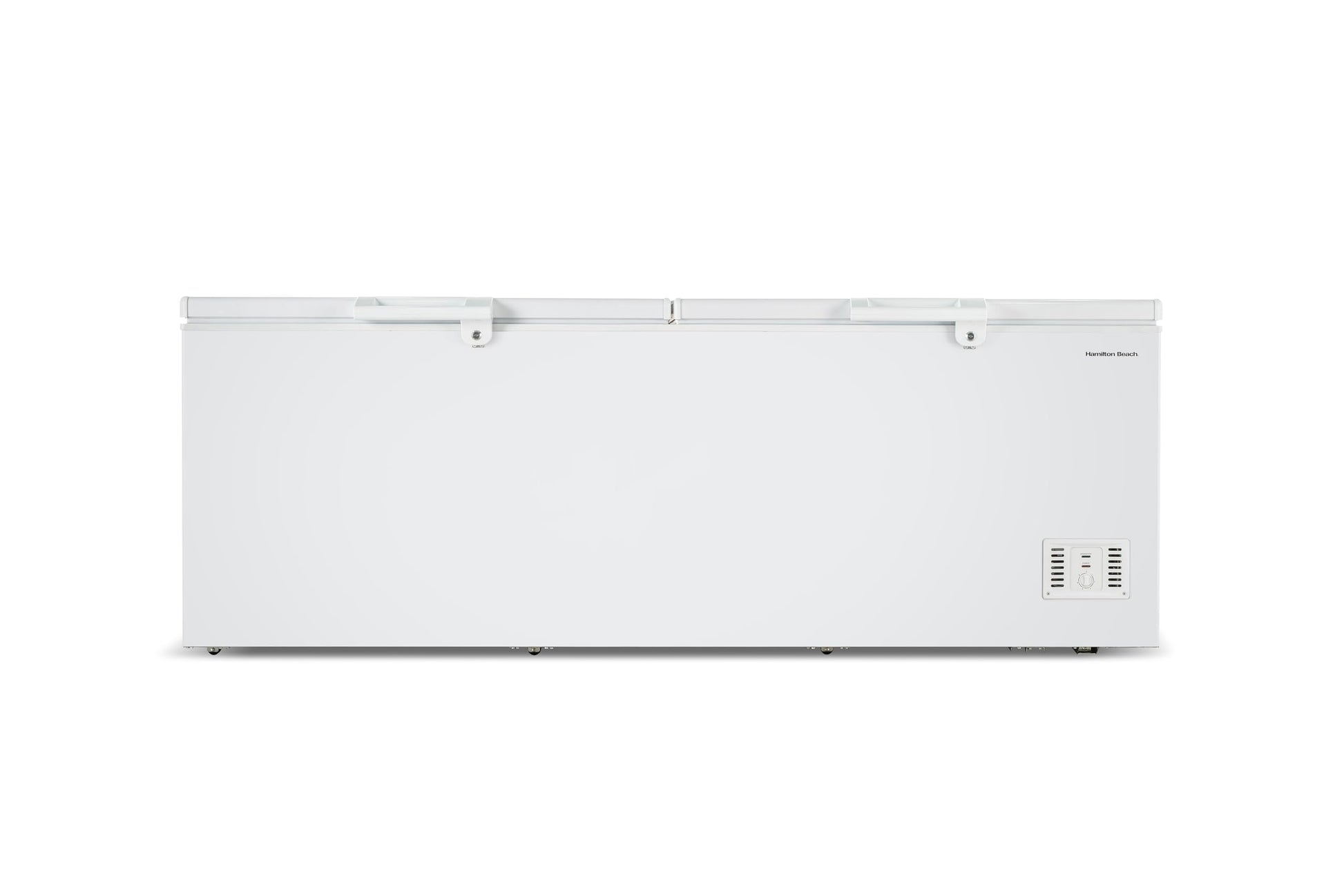14 cu ft Chest Freezer - White, Large Storage for Families, Space-Saving Flat Back, Front Drain, Garage Ready - By Hamilton Beach