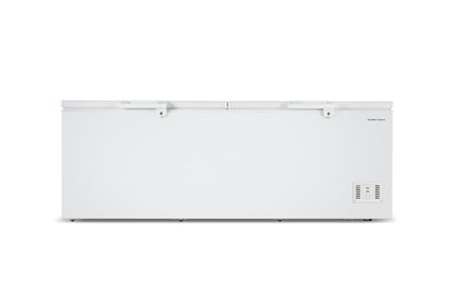 14 cu ft Chest Freezer - White, Large Storage for Families, Space-Saving Flat Back, Front Drain, Garage Ready - By Hamilton Beach