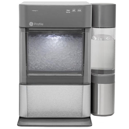 GE Profile Opal 2.0 XL with 1 Gallon Tank, Chewable Crunchable Countertop Nugget Ice Maker, Scoop Included, 38 lbs in 24 Hours, Pellet Ice Machine with WiFi & Smart Connected, Black Stainless
