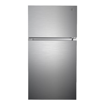 Kenmore 33 in. 20.5 cu. ft. Capacity Refrigerator/Freezer with Full-Width Adjustable Glass Shelving, Humidity Control Crispers, ENERGY STAR Certified, Fingerprint Resistant Stainless Steel