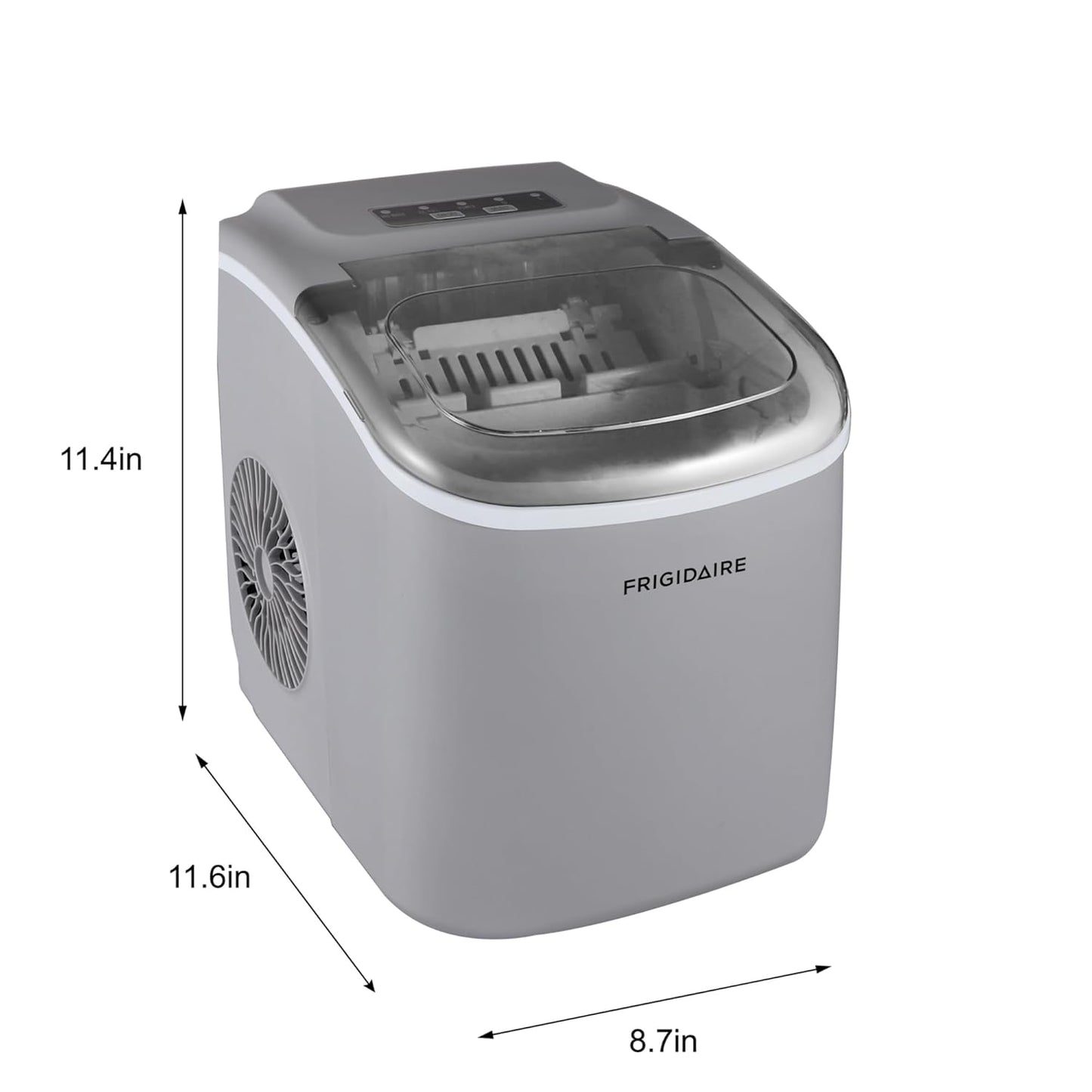 FRIGIDAIRE EFIC189-Silver Compact Ice Maker, 26 lb per Day, Silver