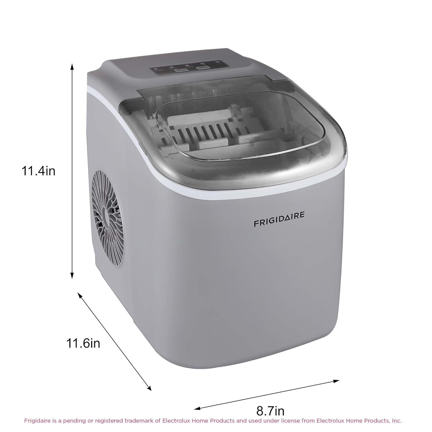 FRIGIDAIRE EFIC189-Silver Compact Ice Maker, 26 lb per Day, Silver