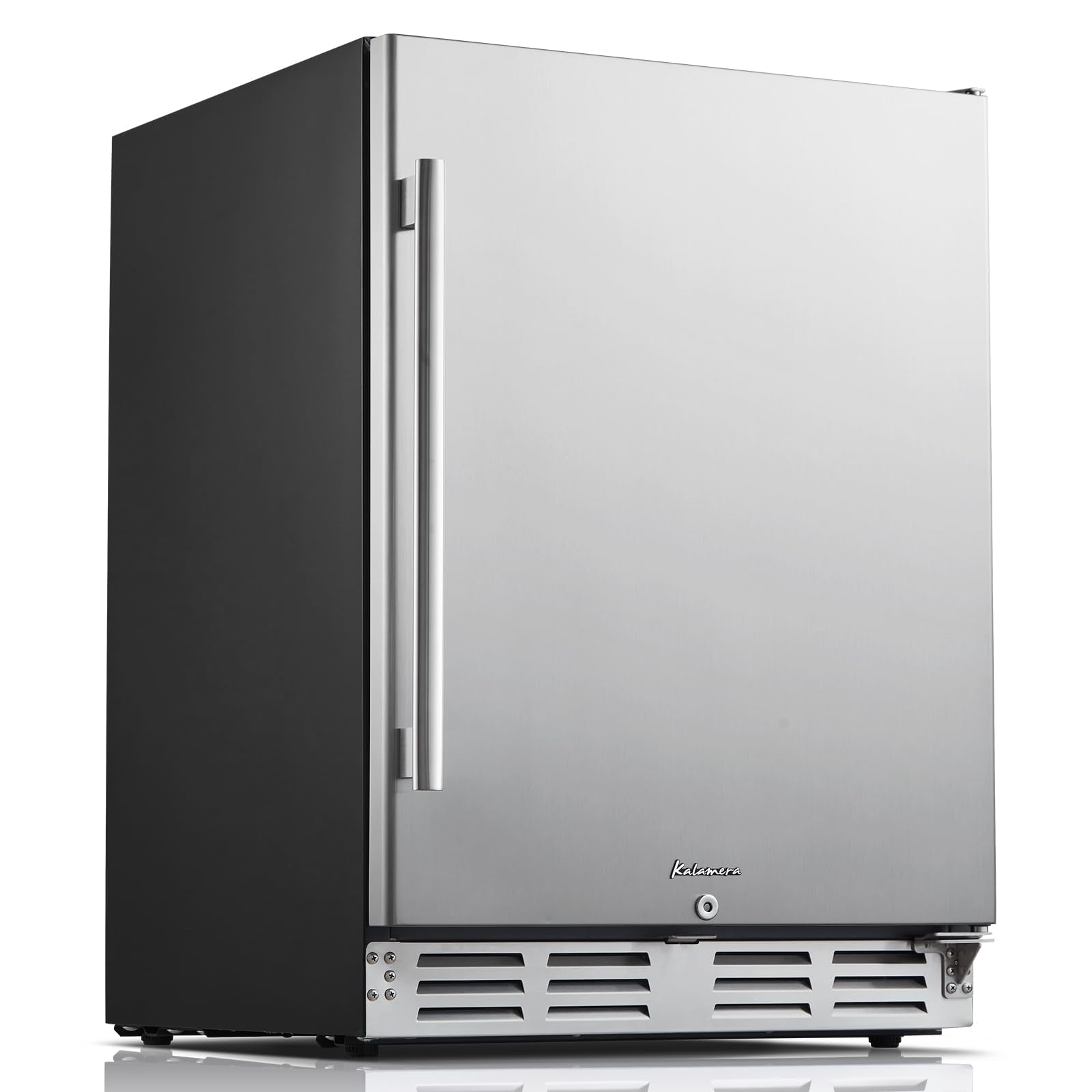 Kalamera 24 inch Beverage Refrigerator - 154 Cans Capacity Beverage Cooler- Fit Perfectly into 24" Space Built in Counter or Freestanding - for Soda, Water, Beer or Wine - For Kitchen, Bar or Office