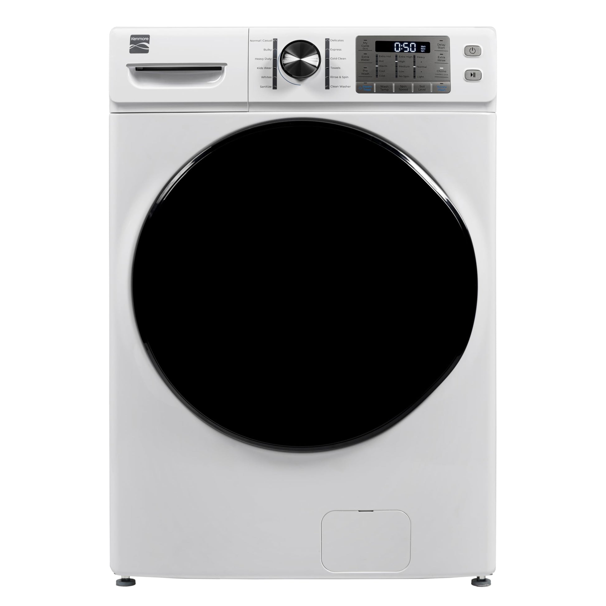 Kenmore 4.5 cu. ft. Front Load Washer with Stain Removing Steam Treatment - Reduce Laundry Time with Accela Wash - LED - ENERGY STAR Certified - Metallic Silver