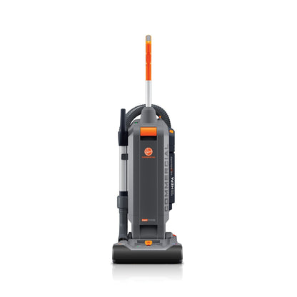 Hoover Commercial HushTone Upright Vacuum Cleaner, 15 inches with Intellibelt, for Carpet and Hard Floors, CH54115, Gray
