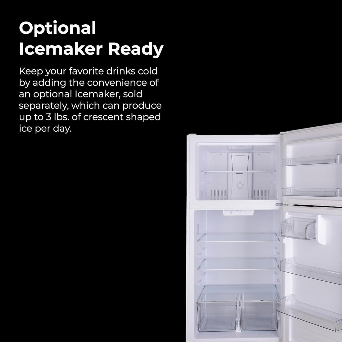 Kenmore 30 in. 18.2 cu. ft. Capacity Refrigerator/Freezer Adjustable Glass Shelving, Humidity Control Crispers, Gallon Door Bins, White