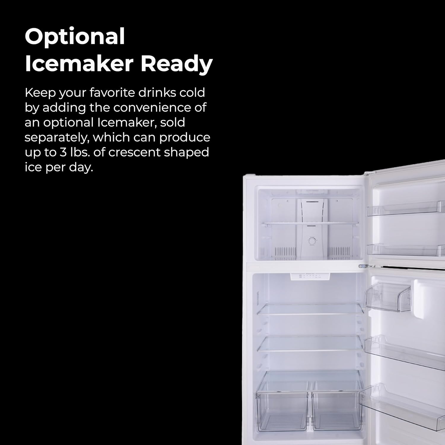 Kenmore 30 in. 18.2 cu. ft. Capacity Refrigerator/Freezer Adjustable Glass Shelving, Humidity Control Crispers, Gallon Door Bins, White