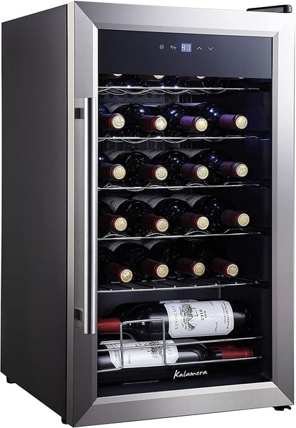 Kalamera 24 inch Beverage Refrigerator - 154 Cans Capacity Beverage Cooler- Fit Perfectly into 24" Space Built in Counter or Freestanding - for Soda, Water, Beer or Wine - For Kitchen, Bar or Office
