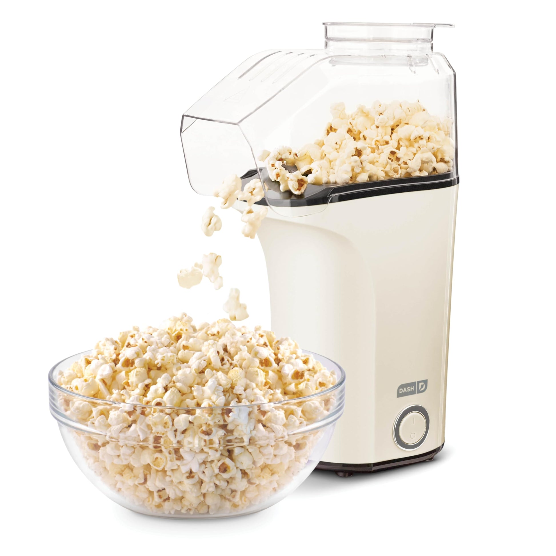 DASH Hot Air Popcorn Popper Maker with Measuring Cup to Portion Popping Corn Kernels + Melt Butter, 16 Cups - Aqua