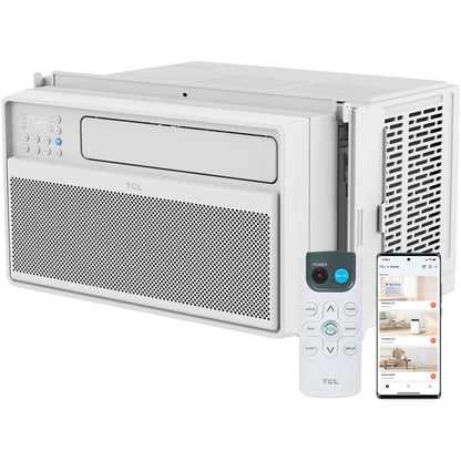 TCL H14W35W 14,000 BTU Smart Window Air Conditioner, AC Unit, Fan & Dehumidifier, 700 Sq. Ft, Remote Control, Compatible with Alexa/Google Assistant, White