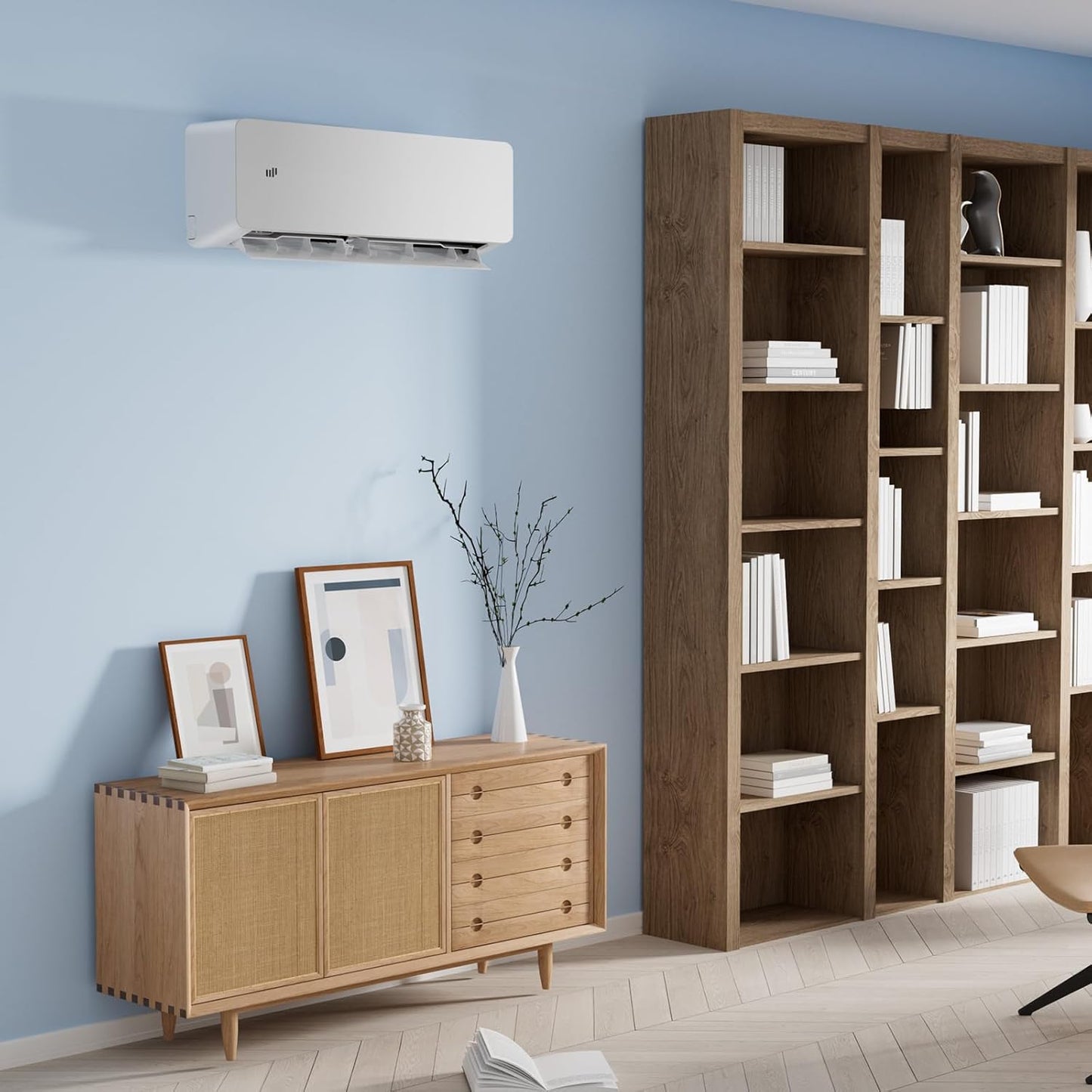 Upstreman 12000 BTU Mini Split Air Conditioner, 115/230V Mini Split AC Unit, Heating system, Energy Efficient Inverter AC, 20 SEER2, Energy Saving, Wifi Enabled, with Mounting Brackets (230V)