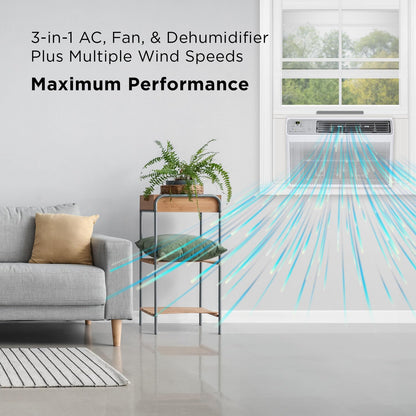 TCL H14W35W 14,000 BTU Smart Window Air Conditioner, AC Unit, Fan & Dehumidifier, 700 Sq. Ft, Remote Control, Compatible with Alexa/Google Assistant, White