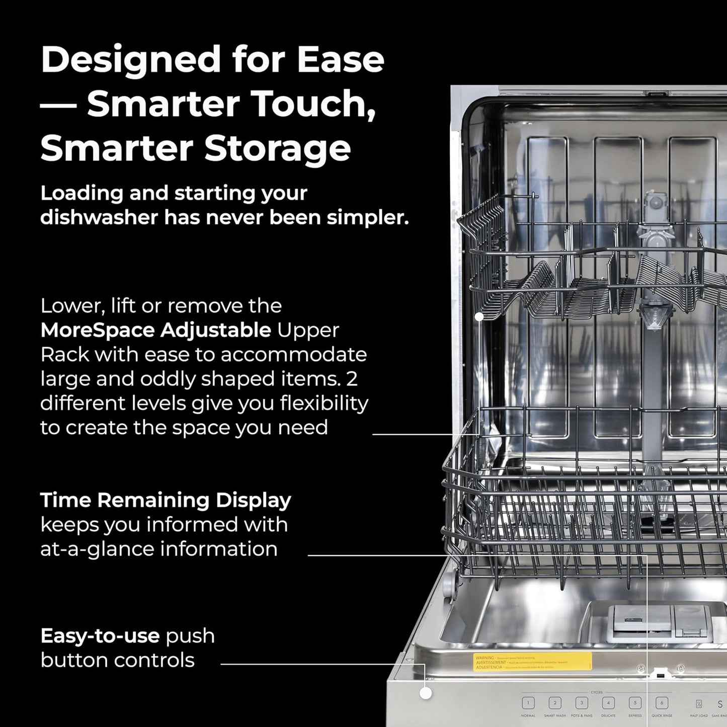 Kenmore 22-14585 24" Built-In Dishwasher - UltraWash, SmartWash, Sanitize Rinse, SmartDry, and Leak Detection - 14 Place Settings - 57 DBA - ENERGY STAR Certified - 24" - Stainless Steel