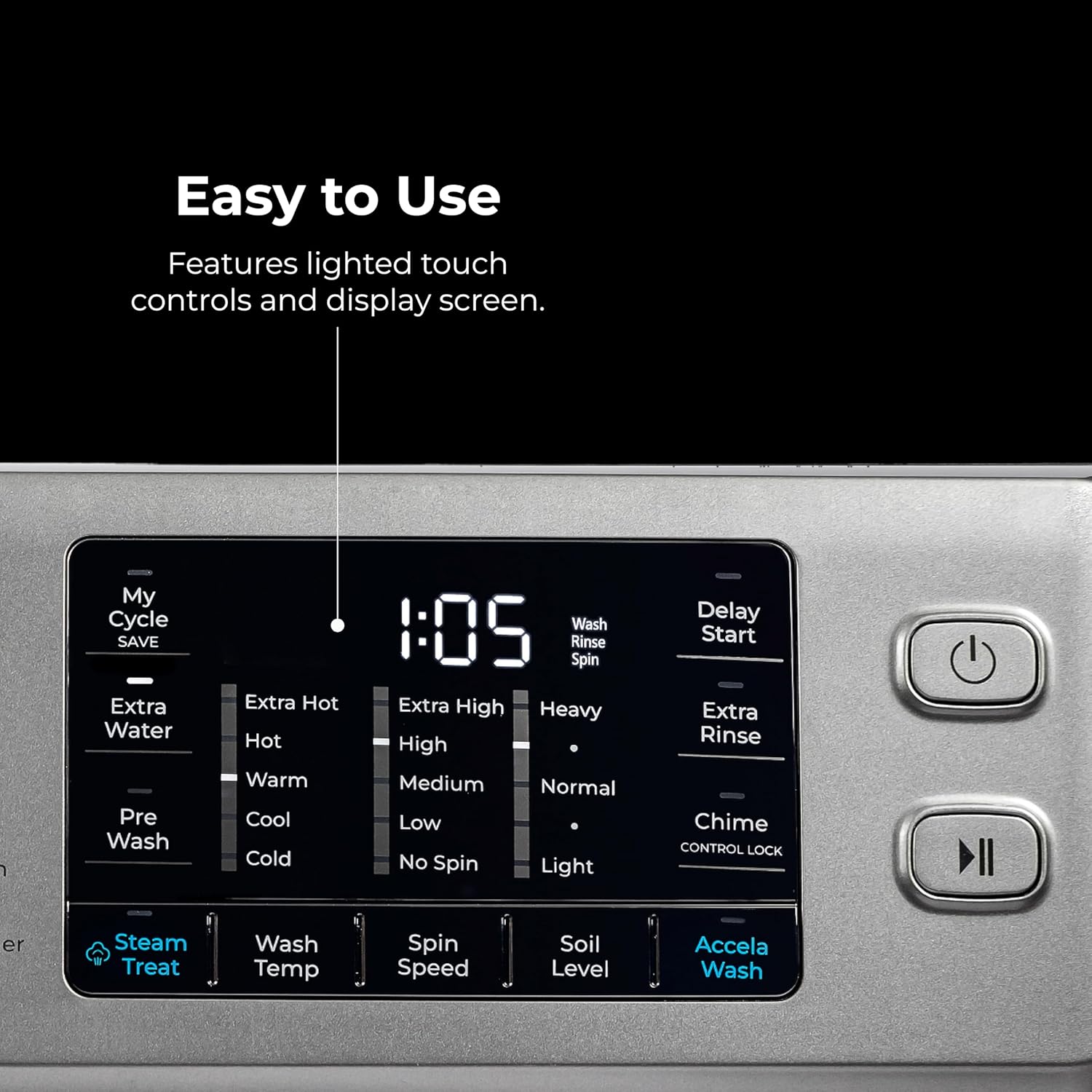 Kenmore 4.5 cu. ft. Front Load Washer with Stain Removing Steam Treatment - Reduce Laundry Time with Accela Wash - LED - ENERGY STAR Certified - Metallic Silver