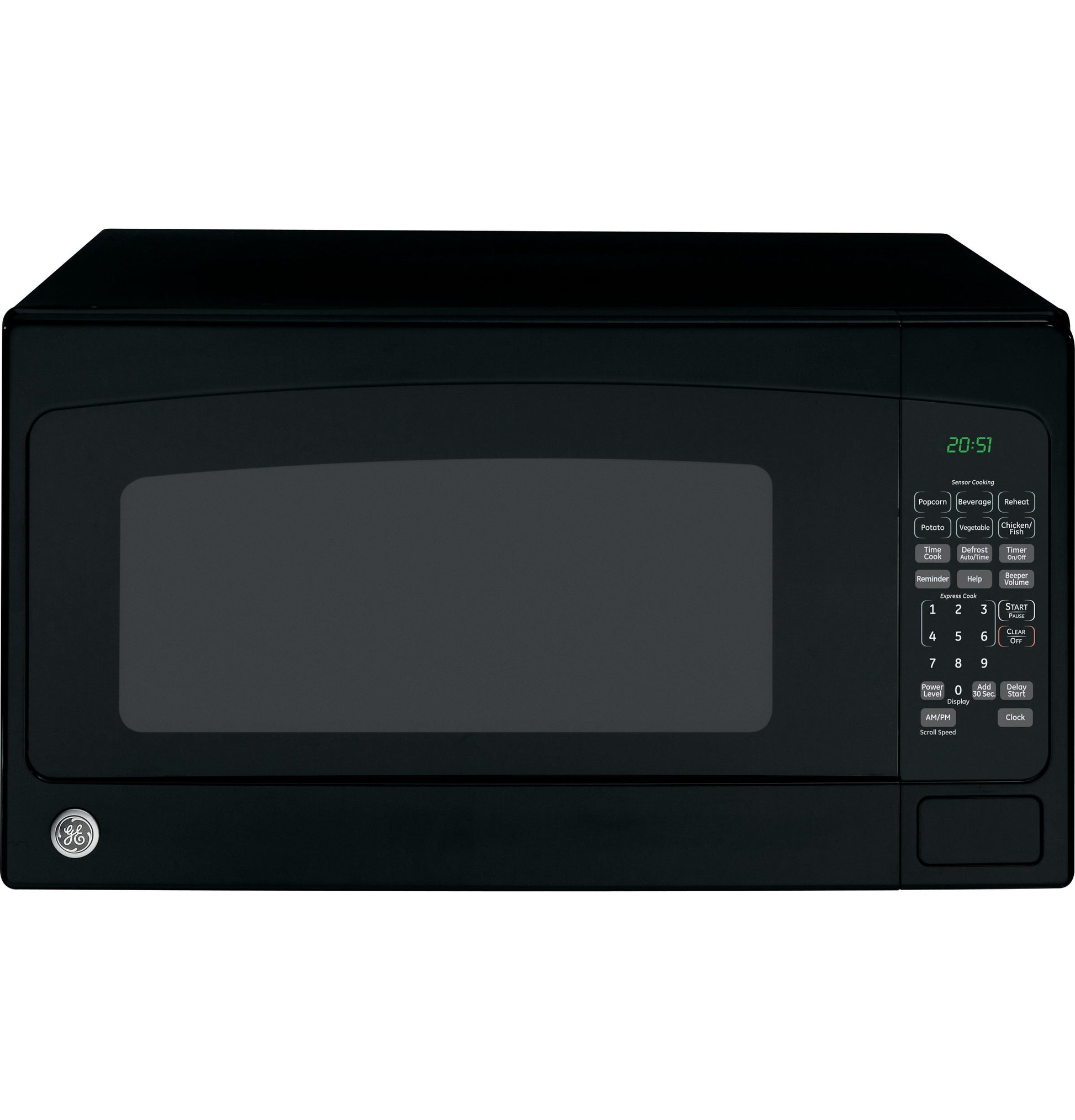 GE Countertop Microwave Oven,1, 200-watt Capacity, 2.0 Cubic Ft., 8 Auto Setting Cooking Settings, Child-Lock Technology, Kitchen Essentials for the Countertop, Dorm Room or Apartment, Stainless Steel