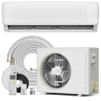 12000 BTU Mini Split AC/Heating System,19 SEER2 110/120V Energy Efficient Ductless Inverter System,Cools Up to 750 Sq.Ft with Pre-Charged Condenser,Heat Pump & Installation Kits