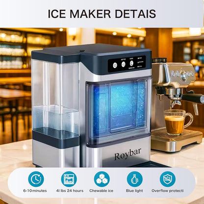 Large Capacity Ice Makers Countertop One-Click Operation Self-Cleaning Portable Ice Maker 41lbs/24H with There is A Detachable 3L Water Tank Ice Machine for Home,Bar,Office