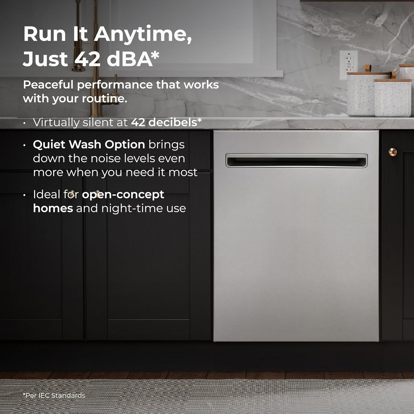 Kenmore Elite 24" Built-in Stainless Steel Tub Dishwasher TurboDry, QuietWash, SmartWash & TurboFlex Third Rack-15 Place Settings-42 DBA, Energy Star Certified, Fingerprint Resistant