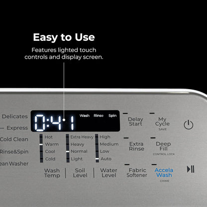 Kenmore 4.5 cu. ft. Top Load Washer with Triple Action Impeller for Tough Dirt & Stains-Reduce Laundry Time with Accela and Express Wash-LED, White