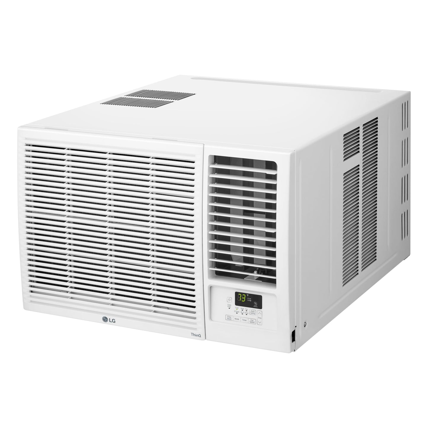 LG 18,000 BTU Heat and Cool Window Air Conditioner with WiFi Controls, Smart Temperature Control for Rooms up to 1,000 Sq. Ft., White